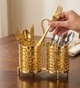 Gold Round Cutlery Holder