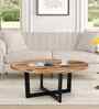 Giffy Round Coffee Table in Oak Finish