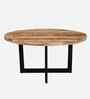 Giffy Round Coffee Table in Oak Finish