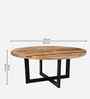 Giffy Round Coffee Table in Oak Finish