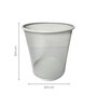 Round Ecru White Metal Mesh Dustbin, Modern Breathable Waste Basket