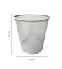 Round Ecru White Metal Mesh Dustbin, Modern Breathable Waste Basket