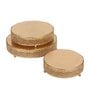 Round Etching Flower Buffet Riser Set of 3
