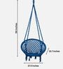 Round Fabric Swing in Blue Colour with chain Round Fabric Swing in Blue Colour with chain