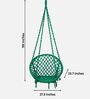 Round Fabric Swing in Green Colour with Chain