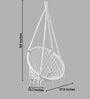 Round Fabric Swing in White Colour Round Fabric Swing in White Colour