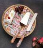 Purple Mango Wood Gladiolus harmony  Cake Stand