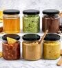 Round Glass Jar With Airtight Lid For Kitchen Storage | Glass Food Storage Jars | Grocery Kitchen Container Set | glass storage containers with lid | Black, 200ml (6 Pieces)