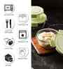 Round Glass Lunch Box With 3 Different Size