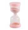 Round Glass Tube 10 Minutes Pink Sand Timer Showpiece