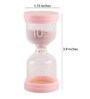 Round Glass Tube 10 Minutes Pink Sand Timer Showpiece