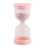 Round Glass Tube 10 Minutes Pink Sand Timer Showpiece