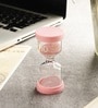 Round Glass Tube 10 Minutes Pink Sand Timer Showpiece