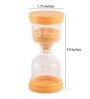 Round Glass Tube 3 Minutes Orange Sand Timer Showpiece