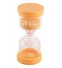 Round Glass Tube 3 Minutes Orange Sand Timer Showpiece