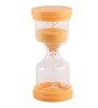 Round Glass Tube 3 Minutes Orange Sand Timer Showpiece