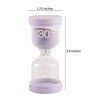 Round Glass Tube 30 Minutes Purple Sand Timer Showpiece
