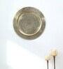 Round Golden Metal Wall Plate