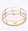 Round Golden Vanity Tray Desk Organizer