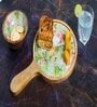 Green Mango Wood Gladiolus harmony  Round Platter