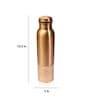 Round Hammered Pure Copper Water Bottle Leak Proof 1 Ltr