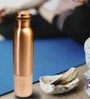 Round Hammered Pure Copper Water Bottle Leak Proof 1 Ltr