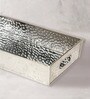 Round Hammered Silver Iron  Tray