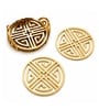 Gold Round Jali Coasters Set Of 4
