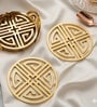 Gold Round Jali Coasters Set Of 4