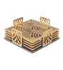 Square Jali Coasters Gold