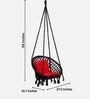 Round L shape Fabric Swing in Black & Red Colour