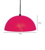 Round Magenta Iron Single Hanging Light