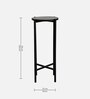 Round Marble End Table Table In Black Finish