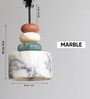 Round Marble Disc LED Pendant Light with 3 Color Modes