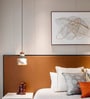 Round Marble Disc LED Pendant Light with 3 Color Modes