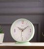 Round Mini Analog Green Plastic Table Clock"byEximDecor