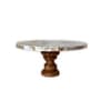 Mother of Pearl White Stone Cake Stand