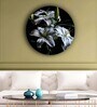 Round Multicolour Dramatic Madonna Lily Canvas Art Print