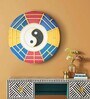 Round Multicolour Geometric Yin Yang Dynamic Canvas Art Print