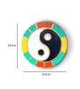 Round Multicolour Geometric Yin Yang Dynamic Canvas Art Print