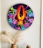Round Multicolour Graceful Phoenix Canvas Art Print
