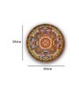 Round Multicolour Kalachakra Mandala Canvas Art Print