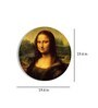 Round Multicolour Mona Lisa Famous Art Canvas Art Print