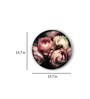Round Multicolour Neck Deep In Roses Canvas Set Of 2 Art Print