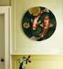 Round Multicolour Prosperity With Koi Canvas Art Print