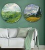 Round Multicolour Wonders Of Van Gogh Canvas Set Of 2 Art Print