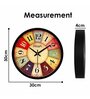 Round Number Designer Multicolour Plastic Wall Clock