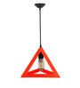 Round Orange Iron Single Hanging Light