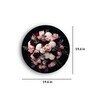 Musical Professional Pink Canvas Framed Floral Wall Plates