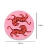 Tiger Pink Canvas Framed Wall Plates